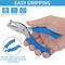 Single Hole Punch, 2 Pcs Hand Hole Puncher with Soft Grip Handle, 1/4" and 1/8" Small Hole Paper Punch for Crafts, Scrapbooks, 6 Sheets Capacity, Tags, Tickets - Blue
